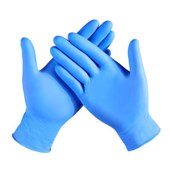 Medium Vital BLUE Vinyl Examination Gloves Non-Powdered